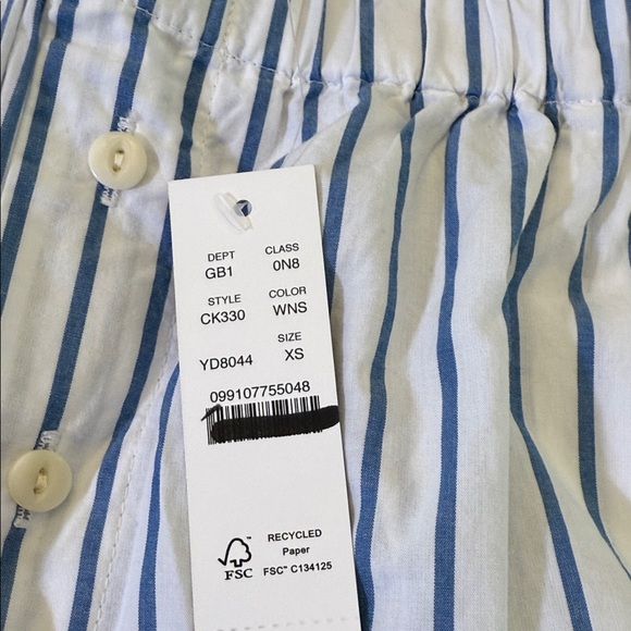 J. Crew Cotton poplin boxer short in stripe Size XS - Picture 3 of 7